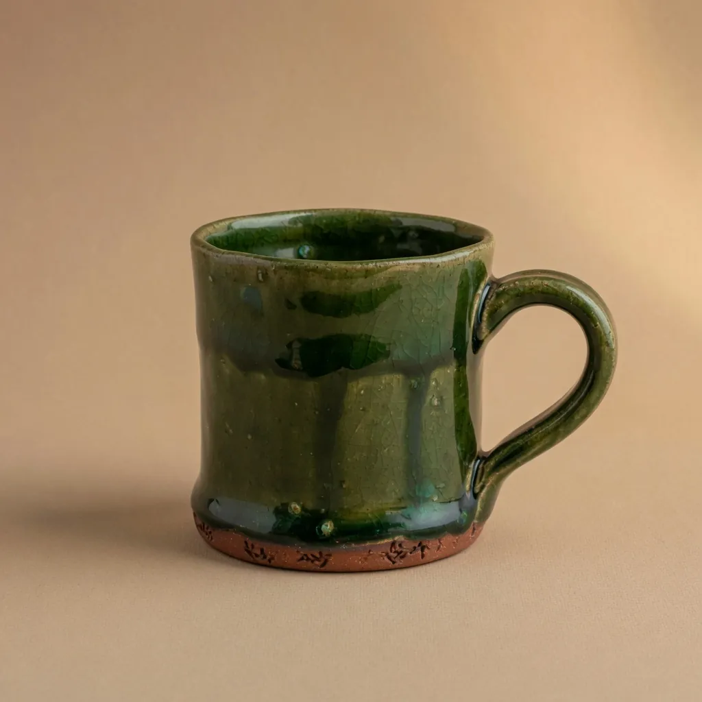 Green Tamegroute Mug — ceramics in Ceramic, Tamegroute glaze