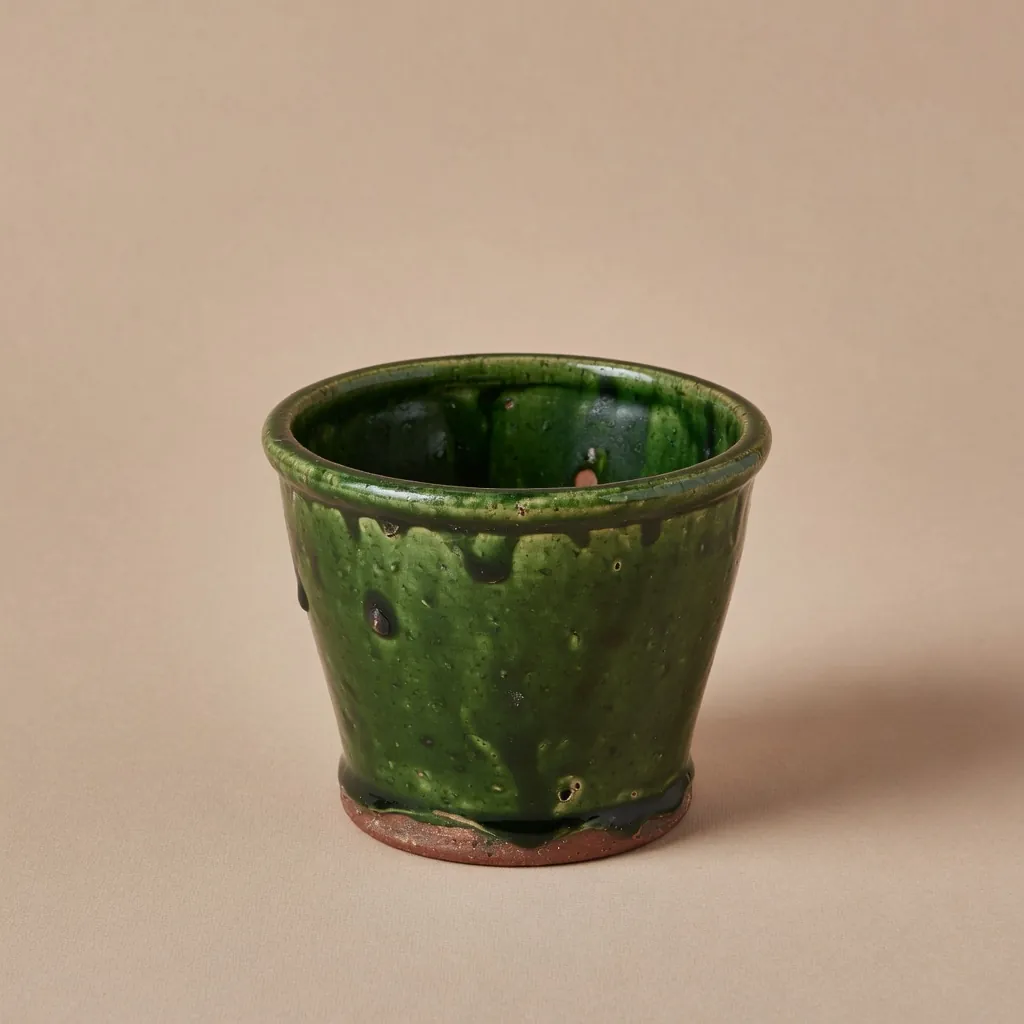 Small Tamegroute Planter — ceramics in Ceramic, Tamegroute glaze